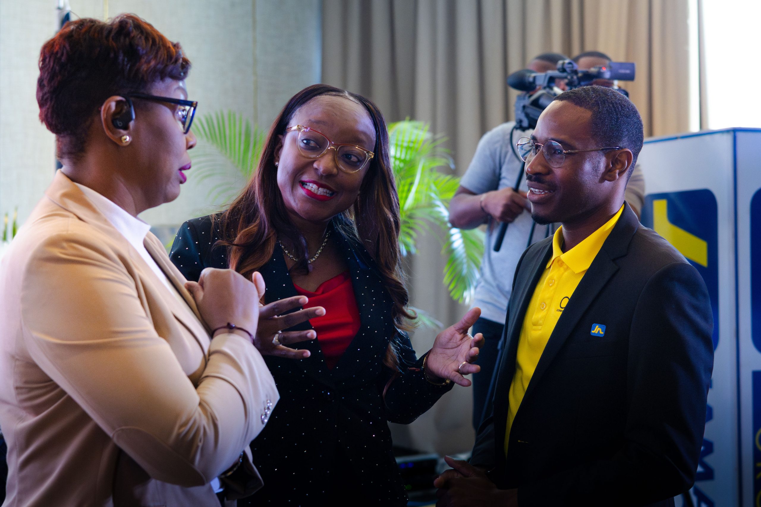 Sergeant Arleen McBean (centre), Chair of the Jamaica Police Federation, leads a discussion on the financial health and security of law enforcement with Deputy Commissioner of Police (DCP) Karina Powell Hood (left) and Xavier Daley, Sales Officer in the Public Sector Engagement Unit at JN Bank. They were at the Federation’s 82nd Annual Joint Central Conference in May at the Princess Grand Hotel in Green Island, Hanover, was themed Embracing Transformation Through Partnership and Unity.